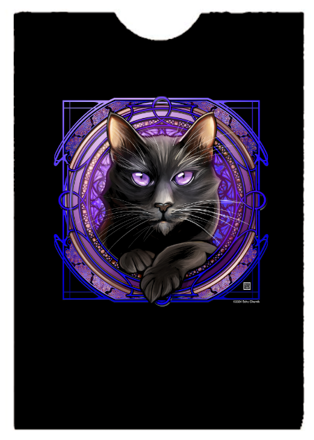 (image for) Violet Eyed Black Cat T-Shirt