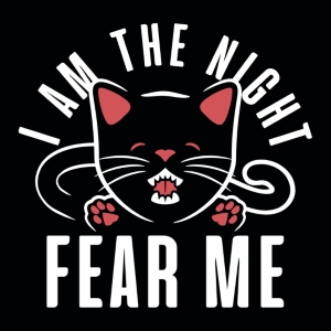 (image for) I am the Night! Fear Me! Cat T-Shirt