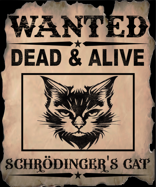 (image for) Wanted Dead And Alive Schroedinger's Cat T-shirt